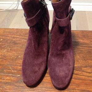 Coach Women's Purple Ankle Boots - 8.5B